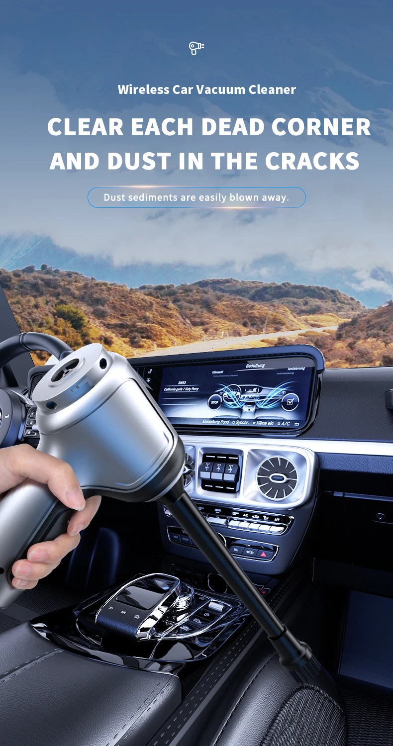 Car Wireless Vacuum Cleaner Strong Suction Handheld  Wet Dry Auto Vacuum Home & Car Dual Use Mini Vacuum Cleaner Home Appliance