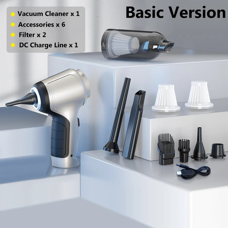 Car Wireless Vacuum Cleaner Strong Suction Handheld  Wet Dry Auto Vacuum Home & Car Dual Use Mini Vacuum Cleaner Home Appliance