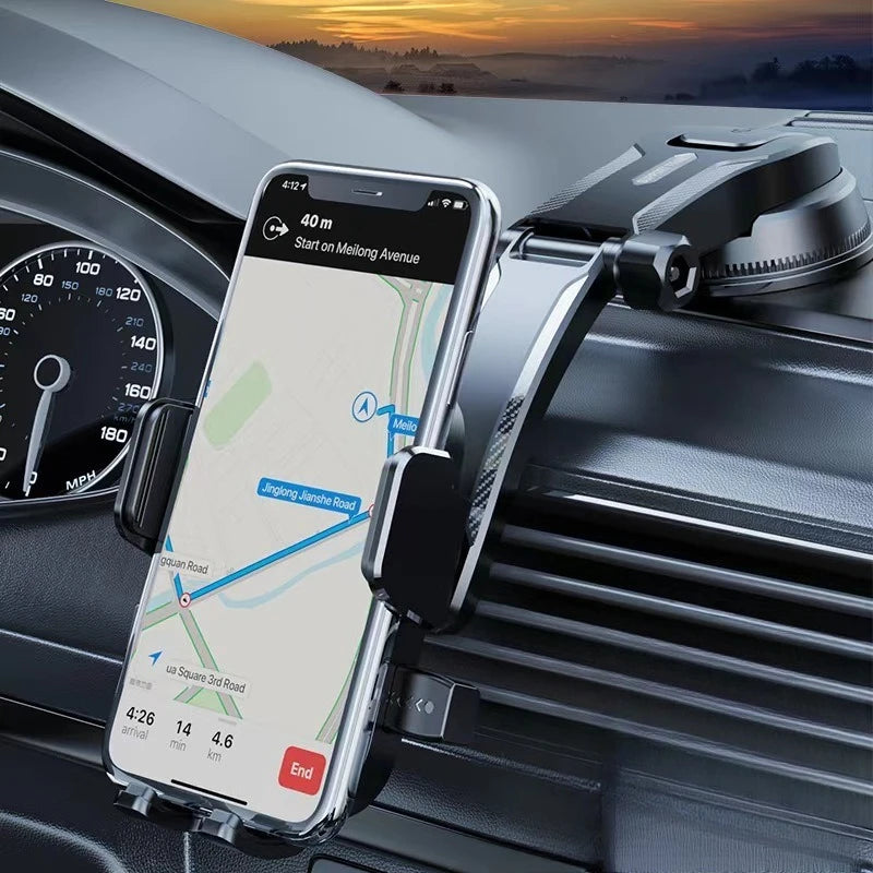 Multi-Scenario Car Phone Mount - Adjustable Suction Cup Holder for Safe Navigation